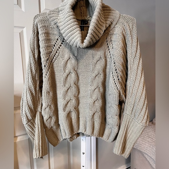 Moon & Madison Soft Cowl Neck Middy Sweater - Sage Xs - Picture 1 of 4